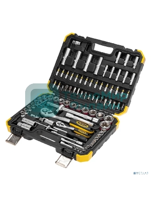 Набор инструментов Kranz 1/2, 1/4, CrV, пластиковый кейс, 94 предмета