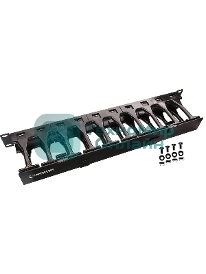 Кабельный органайзер горизонтальный Lanmaster LAN-ORG-PF/S-2U односторонний пальцы 2U шир.:19