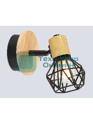 Светильник Ambrella light TR8751 BK/WD черный/дерево IP20 E27 D115*175