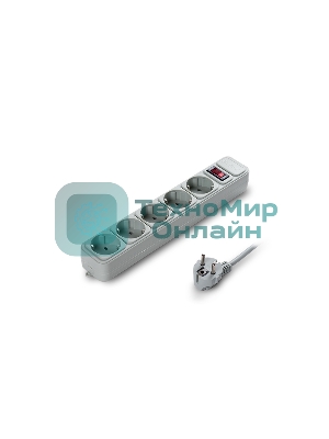 Сетевой фильтр Exegate SP-5-5G (5 розеток, 5 м, евровилка, серый)