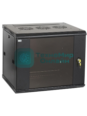 Шкаф ITK LINEA W 9U 600x450 мм дверь стекло, RAL9005