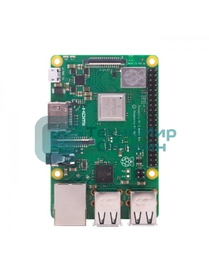 Микрокомпьютер Raspberry Pi 3 Model B+ Retail, 1GB RAM, Cortex-A53 (ARMv8) 64-bit SoC @ 1.4GHz Broadcom BCM2837B0 CPU, WiFi, Bluetooth, 40-pin extended GPIO, 4x USB 2.0, HDMI, CSI camera port, DSI displ.port, MicroSD port (137-3331) , (БП и корпус покупается отдельно),