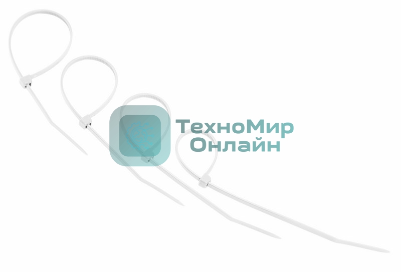 Хомут-стяжкa нeйлонoвая Rexant 150x2,5 мм, белая, упаковка 25 шт.