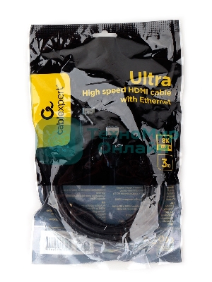 Кабель HDMI Cablexpert CC-HDMI8K-3M, 3м, v2.1, 8K, 19M/19M, черный, пакет