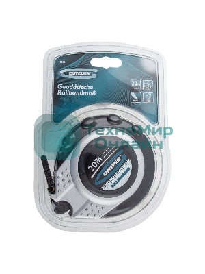 Рулетка геодезическая GROSS 31251 20 м х 13 мм, закр. корп., металл. лента, нейлон, двуст. шкала