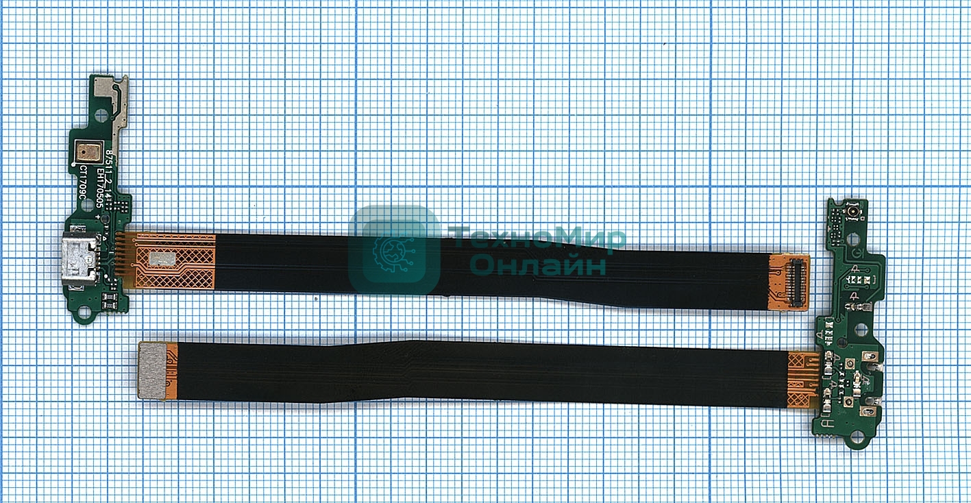 Плата разъема питания с микрофоном для Huawei Y3 2017