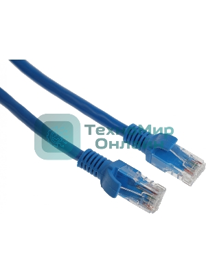 Патч-корд Premier PP6U-0.25M/B 10000Гбит/с UTP 4 пары cat.6 CCA molded 0.25м синий RJ-45 (m)-RJ-45 (m)
