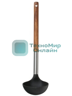 Половник LARA LR07-100 нейлон, ручка деревянная (акация), стальной больстер