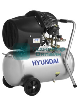 Компрессор поршневой Hyundai HYC 40250LMS масляный 400л/мин 50л 2200Вт серебристый/черный