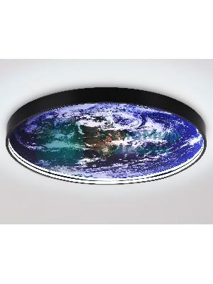 Настенно-потолочный светодиодный светильник Ambrella light FW11136 BK черный 50W LED 3000-6400K D800*38