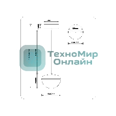 Подвесной светодиодный светильник Ambrella light LH12001 BK/GD/SM черный/золото/дымчатый 6W 3000K D180*145