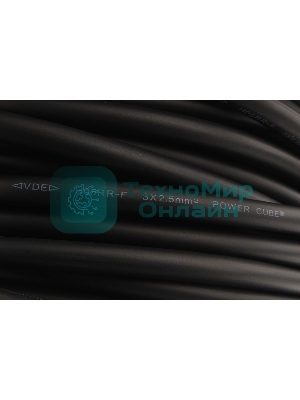 Удл. на мет. катушке “Power Cube” IP44 16А 50м резина 3*2,5мм2 4 роз. с/з