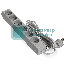 Удлинитель ExeGate EX285829RUS ECE-6-1.8G (6 евророзетки с заземлением, 1.8 м, серый)