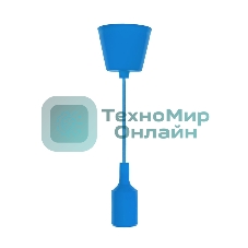 Патрон E27 Rexant силиконовый со шнуром 1 м синий