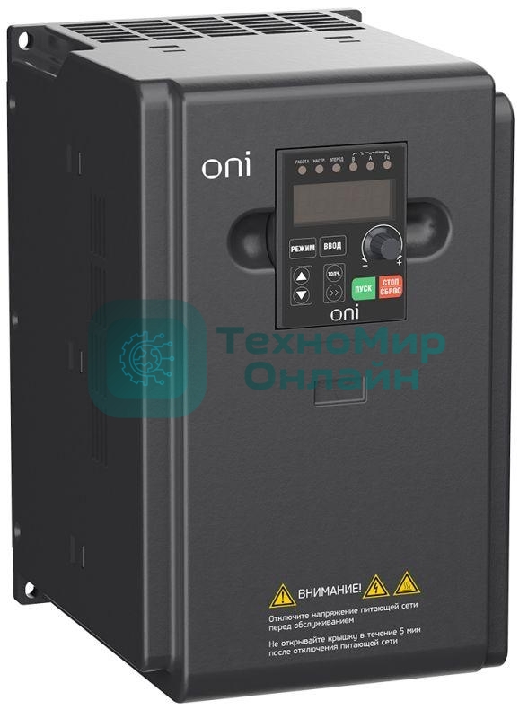 Преобразователь частоты A150 380В 3ф 7.5кВт 17А встроенный торм. модуль IEK ONI A150-33-75NT