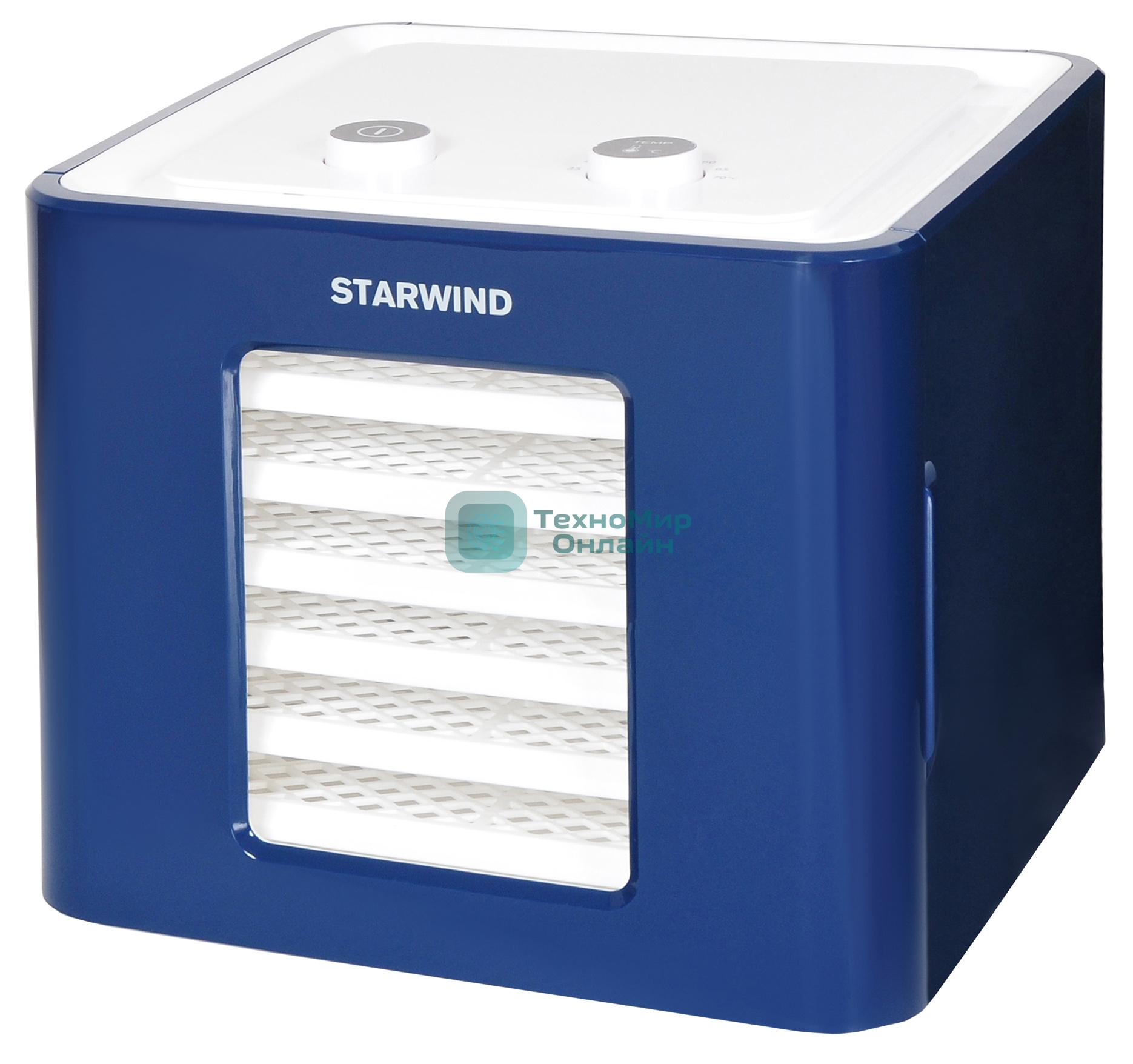 Сушка для фруктов и овощей Starwind SFD6431 6под. 400Вт синий