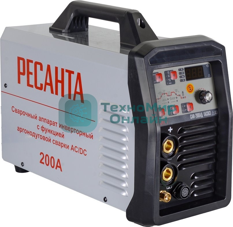 Сварочный аппарат Ресанта САИ-200АД (АС/DC) инвертор ММА DC/TIG