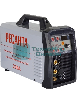 Сварочный аппарат Ресанта САИ-200АД (АС/DC) инвертор ММА DC/TIG