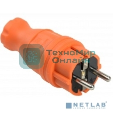 Вилка прямая ОМЕГА ВБп3-1-0м IP44 каучук оранж. IEK PKR01-016-2-K09