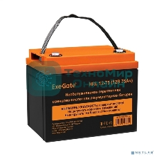 Аккумуляторная батарея ExeGate EX285653RUS HRL 12-75 (12V 75Ah, под болт М6)