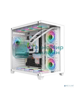 Компьютерный корпус 1STPLAYER MEGAVIEW MV8-TP белый/ATX/MV8-TP-WH