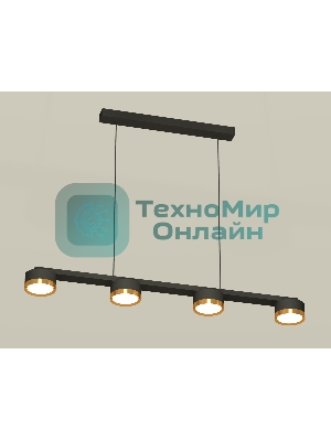 Светильник Ambrella light XB9152152/4 SBK/PYG черный песок/золото желтое полированное GX53 (C9152, N8124)
