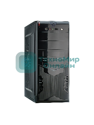 Компьютерный корпус Miditower ExeGate EX280387RUS CP-604 Black, ATX, (CP400W, 80мм), 2хUSB, Audio