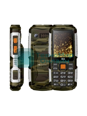Мобильный телефон BQ 2430 Tank Power серебро/камуфляж