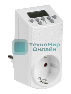 Розетка-таймер электронный 1мин 7дн 140on/off 16А IP20 IEK РТЭ-1