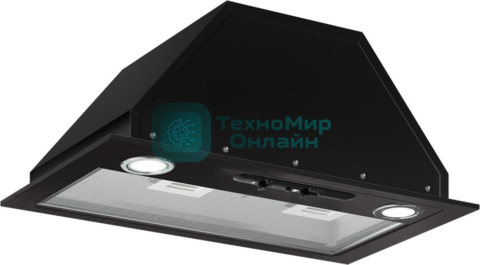 Вытяжка встраиваемая Elikor Врезной блок 52П-400-П3Д черный, 50 см, 400 куб. м/ч, 55 дБ