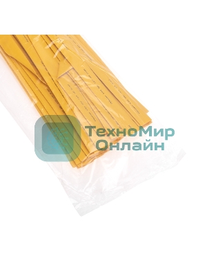 Трубка термоусаживаемая PROconnect ТУТ 18,0/9,0мм, желтая, упаковка 50 шт. по 1м,