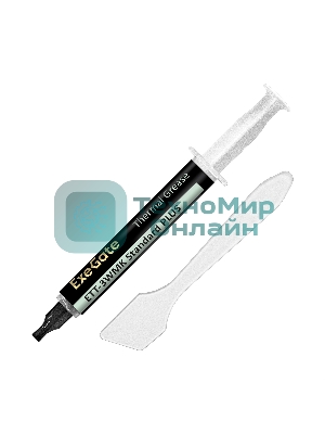 Термопаста ExeGate ETТ-3WMK Standard PLUS (3,2 Вт/(м•К), 3г, шприц с лопаткой)