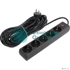 Сетевой фильтр ExeGate EX279181RUS SP-5-10B (5 розеток, 10 м, евровилка, черный)