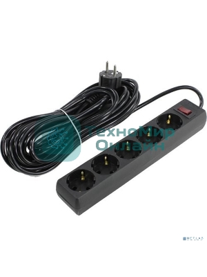 Сетевой фильтр ExeGate EX279181RUS SP-5-10B (5 розеток, 10 м, евровилка, черный)