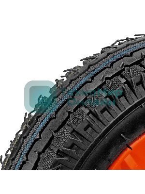 Колесо пневм. Palisad усилен. шина 8PR, 4.00-8 D400мм, подш. внут. диам. 20мм, длина оси 90 мм