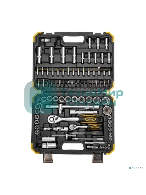 Набор инструментов Kranz 1/2, 1/4, CrV, пластиковый кейс, 94 предмета