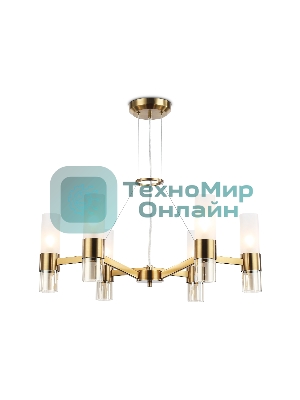 Люстра Ambrella light LH55114/6 BS/FR/TI латунь/белый матовый/янтарь E14*6 max 40W D650*1080