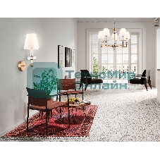 Настенный светильник Ambrella light LH71025 BS/WH латунь/белый E14 max 40W 210*150*355