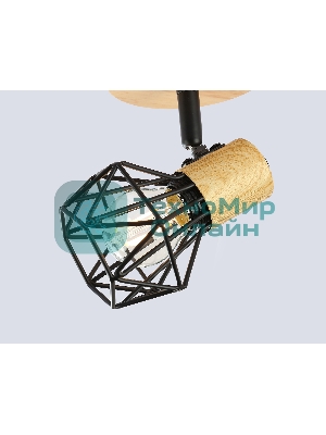 Светильник Ambrella light TR8751 BK/WD черный/дерево IP20 E27 D115*175