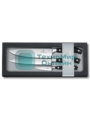 Набор ножей кухонных Victorinox Forged Chefs (7.7243.3) компл.: 3 шт черный, подар. коробка
