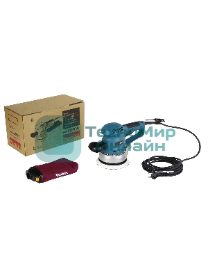 Эксцентриковая шлифовальная машина Makita BO6030 ЭШМ,310Вт,ф150мм,4000-10000об\м,ампл-3мм,2.3кг,кор,п\сборник
