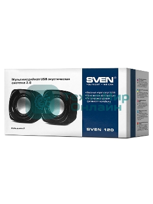 Акустическая система SVEN 120 2.0 черный 5Вт