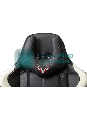 Кресло Бюрократ VIKING 5 AERO WHITE черный/белый, экокожа, 120 кг, механизм качания