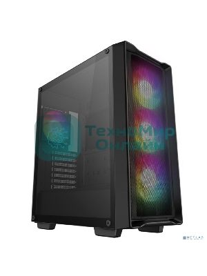 Компьютерный корпус Deepcool CC560 MESH V2 черный без БП ATX 4x120мм 5x140мм 2xUSB 3.0 audio bott PSU