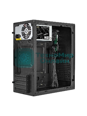 Компьютерный корпус Minitower ExeGate BAA-303M-AAA450 (mATX, БП AAA450 с вент. 8см, 2*USB, HD Audio, черный)