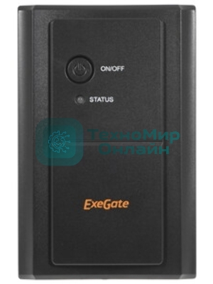 Источник бесперебойного питания ExeGate EP285483RUS SpecialPro UNB-1000.LED.AVR.EURO.RJ 1000VA/650W, LED, AVR, 4 евророзетки, RJ45/11, черный