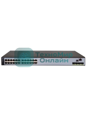 Коммутатор Huawei S310-24P4X (L2+, 24*10/100/1000BASE-T ports(400W PoE+), 4*10GE SFP+ ports, built-in AC power)