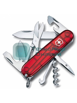 Нож перочинный Victorinox Climber (1.3703.T) 91мм 14функций красный полупрозначный карт.коробка