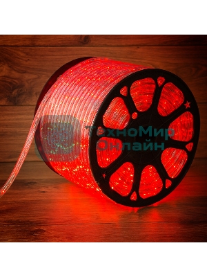 Дюралайт LED, постоянное свечение (2W) - красный, 36 LED/м, бухта 100м Neon-Night