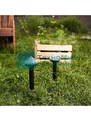 Набор отпугивателей кротов с садовым фонариком (R20*2 кристалл) Rexant